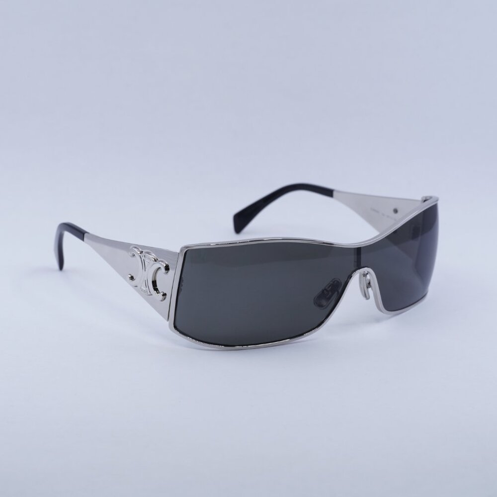 🕶️ New Celine CL40283U 16A Sunglasses - Silver Frame, Grey Lenses - Picture 9 of 12